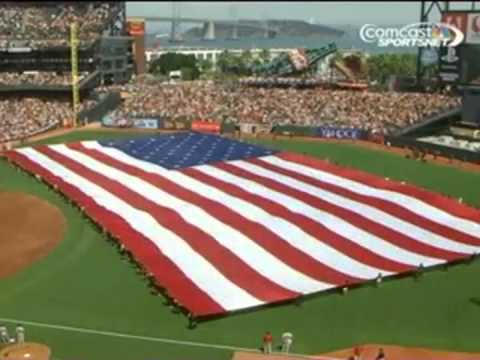 Sebu of Capital Cities Performs National Anthem at Giants Game