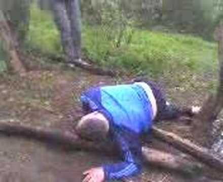 seaham  piss head snaps tree in woods
