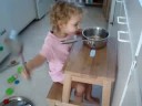 Ariella serves dinner
