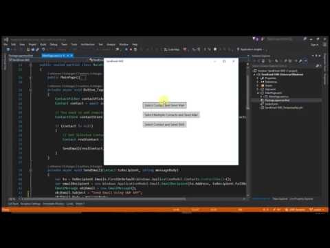 Send E-mail and SMS in Windows 10 UWP app