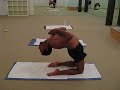 Nitin trying a deep back bend at the Bikram yoga studio...