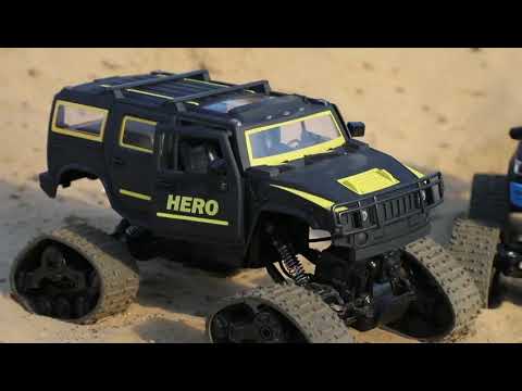 Машинка джип всюдихід на радіокеруванні повнопривідна на гусеничному ходу 2 пари коліс Акумулятор 900 mAh - фото 1 - id-p2383750383