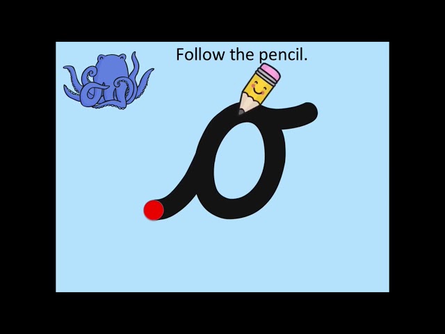 'o' Phonics and handwriting video (Phase 2)