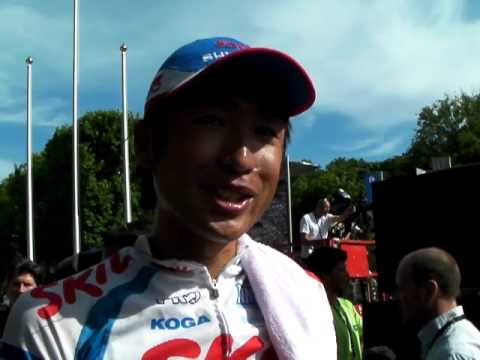 ツール・ド・フランス2009第21ステージ別府史之ゴール直後のコメント