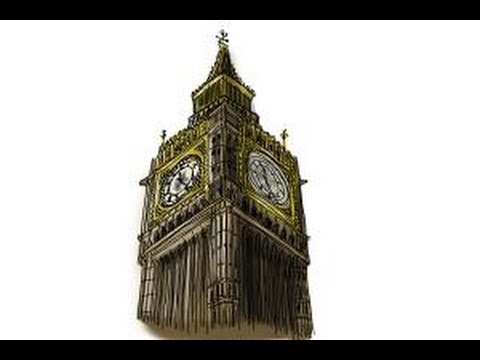 how to draw big ben