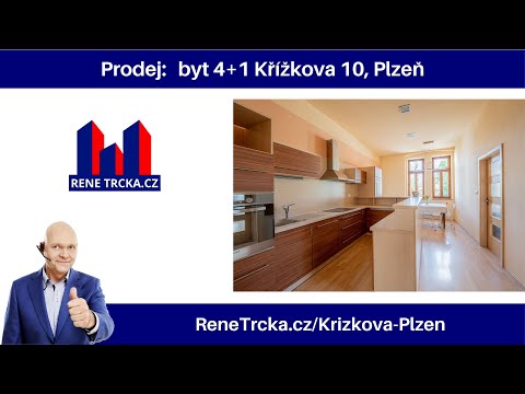 Video Prodej prostorného bytu 4+1 100 m2 Křížkova ulice nedaleko centra Plzně