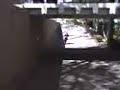 down the hill on skateboard
