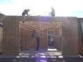 Here is a 16'x24'garage that we built in just under 6 hours, but at 12x speed you can see how to build a garage in under 4 minutes.