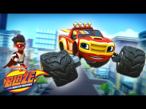 Superhero Stories w/ Super Blaze vs. Wrecking Robots! | Blaze and the Monster Machines