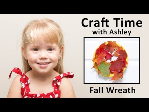 Make an Easy Fall Wreath Using Leaves! - Craft Time with Ashley