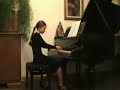Young girl (Marysia Orze?) playing J.S. Bach - Preludium