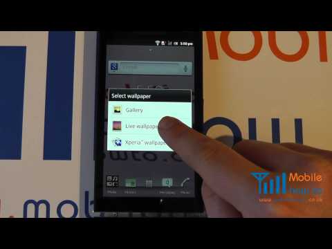 how to set wallpaper in xperia neo l