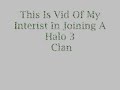 I Want A Halo3 Clan