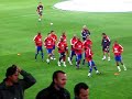 Espa�a vs Francia: calentamiento seleci�n francesa