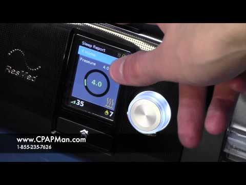 how to adjust cpap pressure resmed s8