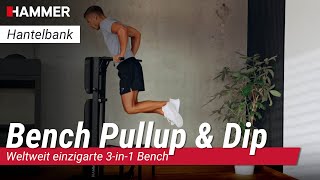 Träningsbänk med Pullup och Dip-funktion Hammer  Bench Pullup & 