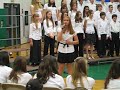 Rachel Pileggi singing \"All I want for Xmas is you by Mariah Carey