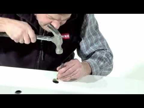 how to knock out holes in blanco sink