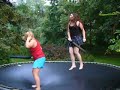 Ditching on a trampoline