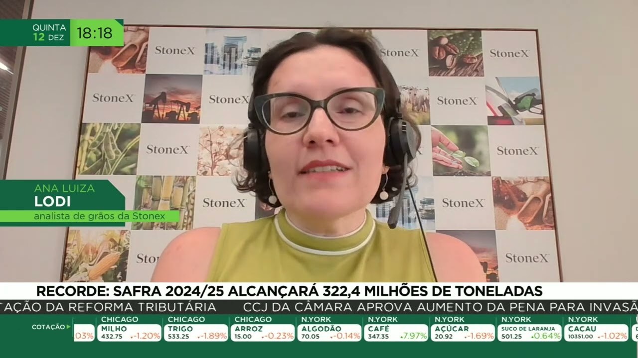 Recorde: safra 2024/25 alcançará 322,4 milhões de toneladas