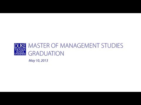 studies - The 2013 Master of Management Studies Graduation for Duke University - The Fuqua School of Business. The ceremony was held in Cameron Indoor Stadium in Durha...