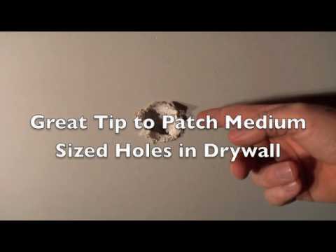 how to patch quarter size hole in drywall