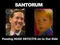 Santorum says one thing and does the opposite