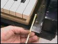 Piano tuning - relocating treble hammers for tone
