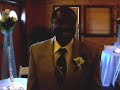 a friend is taping family after a wedding and runs into a man of few words...then says sweet?