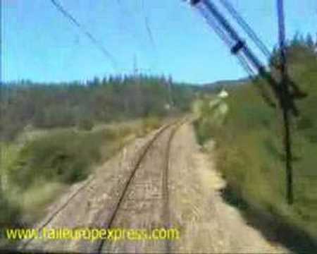 margeride - Du viaduc de la Crueize (dit aussi du Val d'Enfer) à Aumont-Aubrac à bord de la BB 9621 en tête de