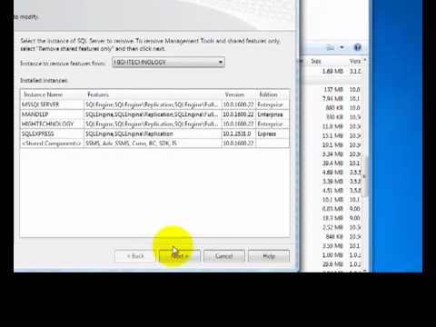 how to remove sql server instance