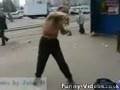crazy drunk hobo dancing in public!!! funny