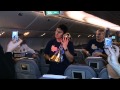 I Campioni del mondo sull'aereo che li riporta in Italia