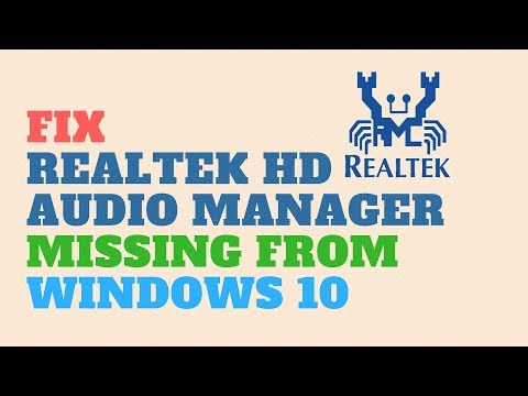 Fix Realtek HD Audio Manager Missing from Windows 10