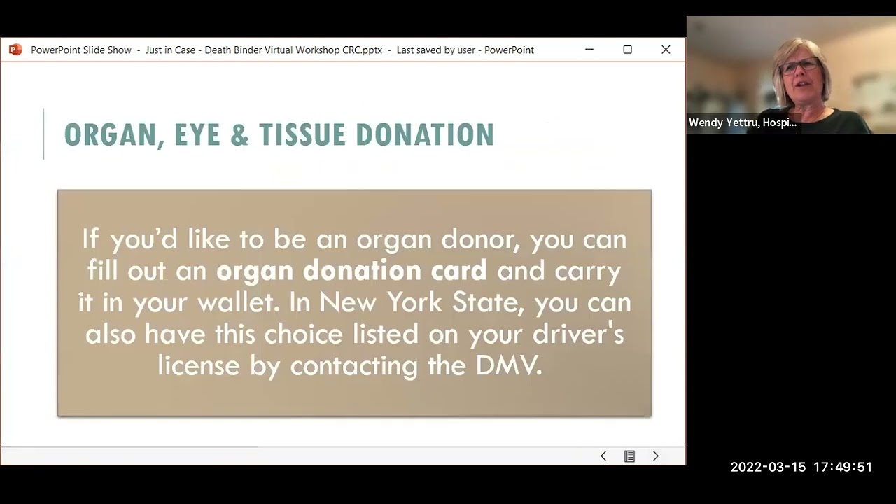 Having the Conversation & Organizing Your Info