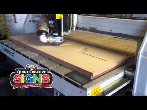 how to paint v carved signs