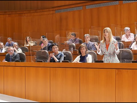 Vaquero expone en el pleno de las Cortes ejemplos de la incoherencia de Lambán