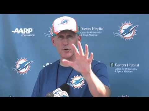 Coach Joe Philbin at Dolphins Training Camp