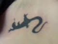 bexy getting her first tattoo, after she had it done she turns round and says 