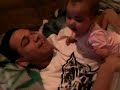 baby fighting ugley purple monkey
