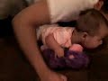 baby fighting ugley purple monkey