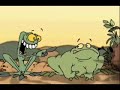 ranas peleando