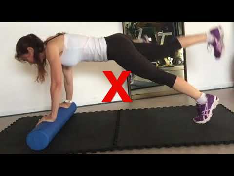 How to… Prone Alternate Leg Lift, Hands on Foam Roller