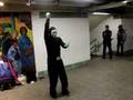 Roger G streetperformance in brooklyn subway