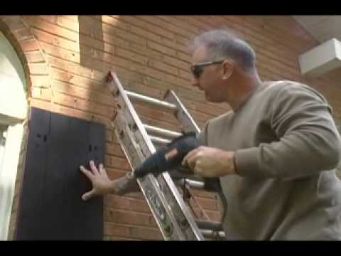how to fasten shutters to a house