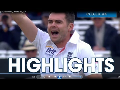 anderson - Highlights from the afternoon session of Day 2 of the Investec Test at Lord's between England and New Zealand including James Anderson taking his 300th Test ...