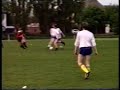 1989 hatfield. bae's buying office (white) take on nose & fuse (red).  it was men against boys the entire game (they gave us a right beating) with one exception. here it is for your enjoyment.  there's no sound and the video quality's not great but it is a marker in time and my, ever so small, tribute to my friend.

bit part players - andy matterson - centre back that makes initial clearance. steve bennett-cowell - blue shorts midfielder. me (red socks) - couple of tackles and a pass to...steve colquhoun the left winger who plays a one-two with me and then crosses to... chris who buries it like klinsmann in his pomp.
