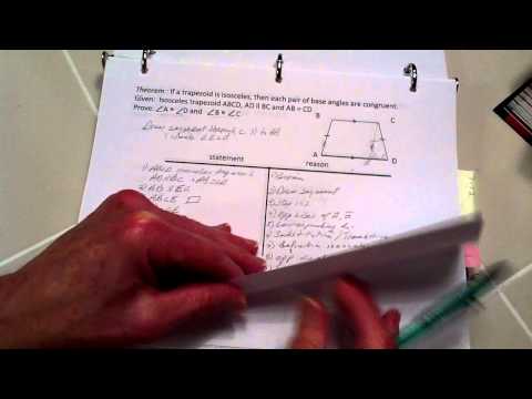 how to prove a quadrilateral is an isosceles trapezoid