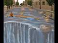 extreme 3D sidewalk chalk drawings.