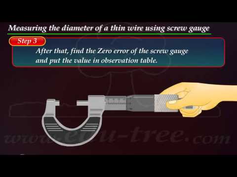 how to measure zero error of screw gauge